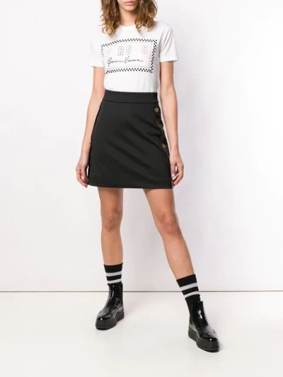 Shop Versus Mini A-line Skirt In Black