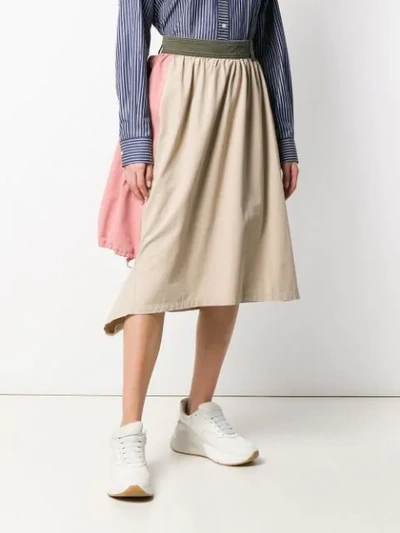 Shop Jw Anderson Asymmetric Skirt In Neutrals