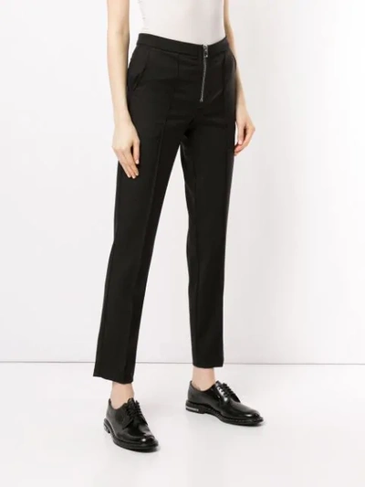 Shop Yang Li Slim-fit Trousers In Black