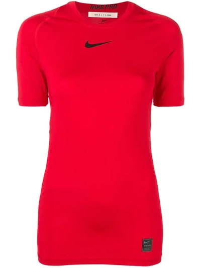 Shop Alyx Nike Swoosh T-shirt In Red