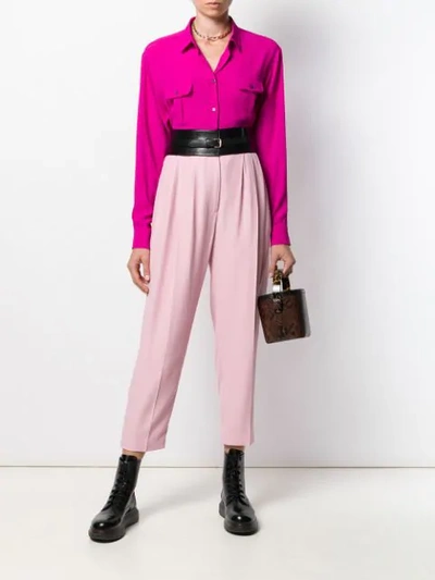 Shop Alexander Mcqueen High-waist Trousers In Pink