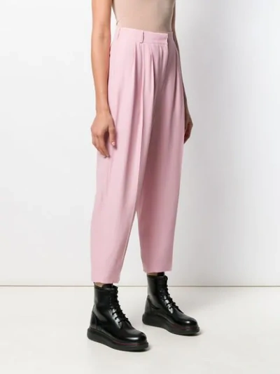 Shop Alexander Mcqueen High-waist Trousers In Pink