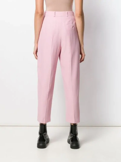 Shop Alexander Mcqueen High-waist Trousers In Pink