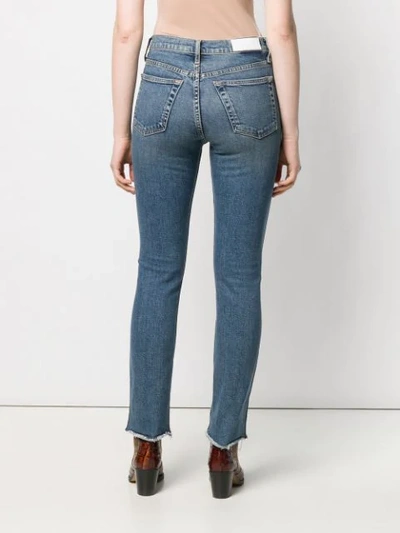 Shop Re/done Double Needle Jeans In Blue