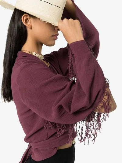 Caravana Xiibil Wrap Top In Purple