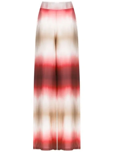 Shop Amir Slama Silk Tie Dye Trousers In Red