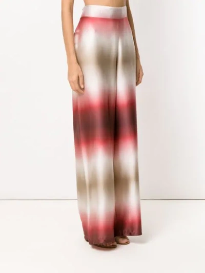 Shop Amir Slama Silk Tie Dye Trousers In Red