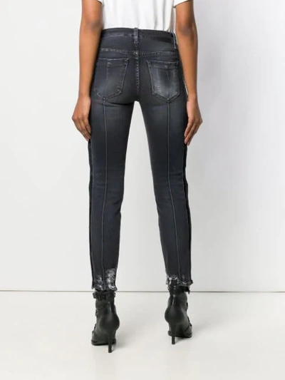 Shop Ben Taverniti Unravel Project Lace-up Jeans In Grey