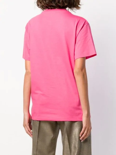 Shop Golden Goose Front Printed T-shirt In Pink