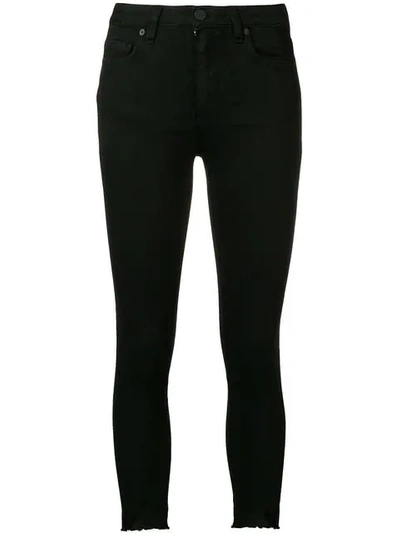 Shop Pinko Kate Cropped Skinny Trousers In Black