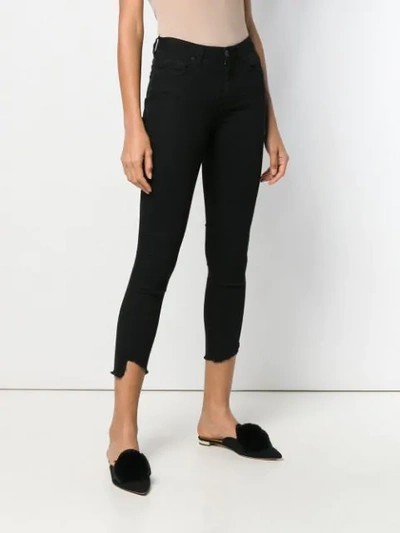 Shop Pinko Kate Cropped Skinny Trousers In Black