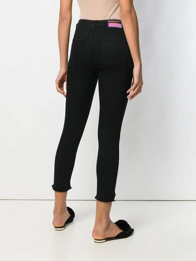 Shop Pinko Kate Cropped Skinny Trousers In Black