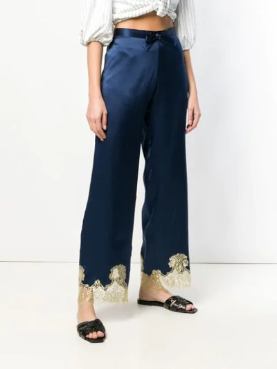 Shop Gilda & Pearl Gina Pyjama Style Trousers In Blue