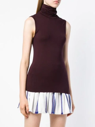 Shop Majestic Turtleneck Knitted Top In Pink
