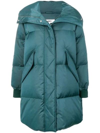 Shop Mm6 Maison Margiela Oversize Padded Coat - Green