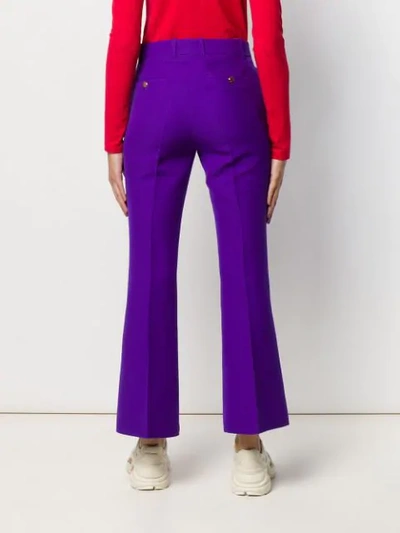 GUCCI FLARED TROUSERS - 紫色