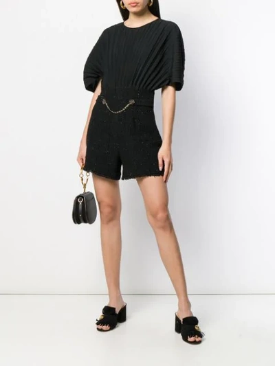 Shop Pinko Short-sleeve Playsuit - Black