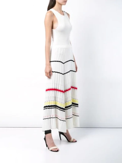 Shop Proenza Schouler Striped Rib Dress In White