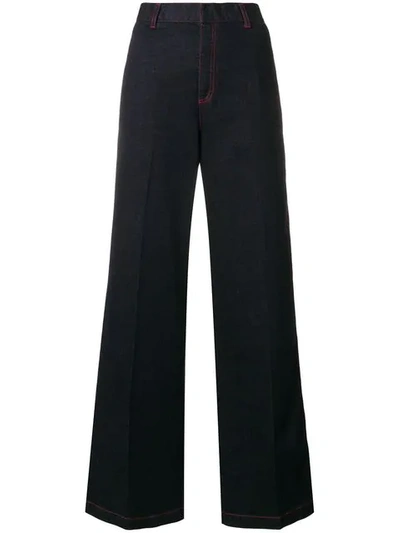 Shop Stella Mccartney Jeans Mit Weitem Bein In Blue