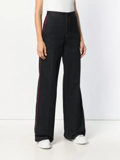 Shop Stella Mccartney Jeans Mit Weitem Bein In Blue