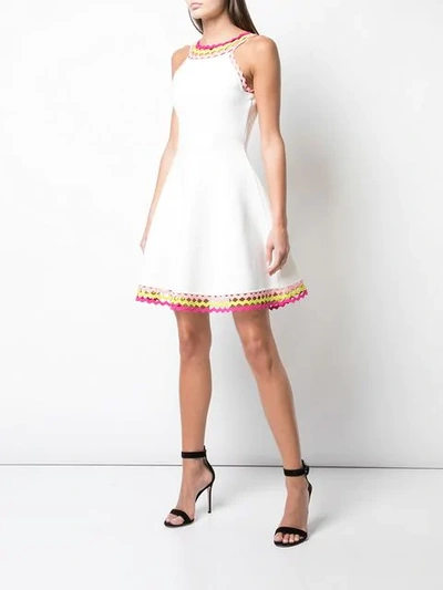 Shop Milly Flared Mini Dress In White