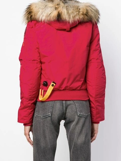 Shop Parajumpers Hooded Bomber Jacket In Red