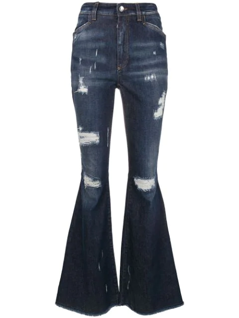 ripped bootcut jeans womens