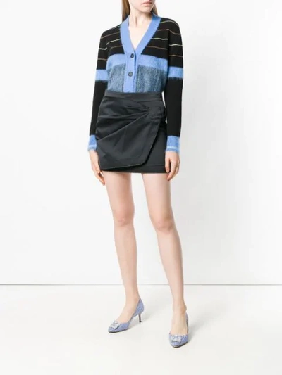 Shop N°21 Wrap Front Mini Skirt In Black