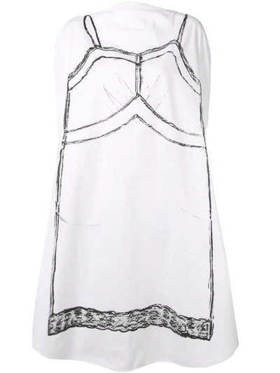 Shop Mm6 Maison Margiela Trace Marked Printed Circle Dress In 100 White