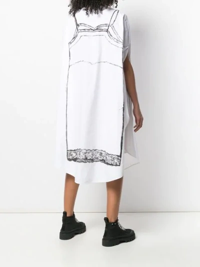 Shop Mm6 Maison Margiela Trace Marked Printed Circle Dress In 100 White