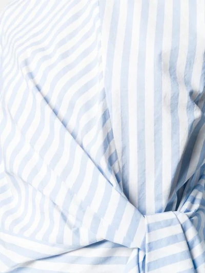 Shop Roberto Collina Striped Knot Shirt - Blue