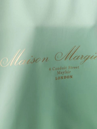 Shop Mm6 Maison Margiela Logo Hoodie In Green