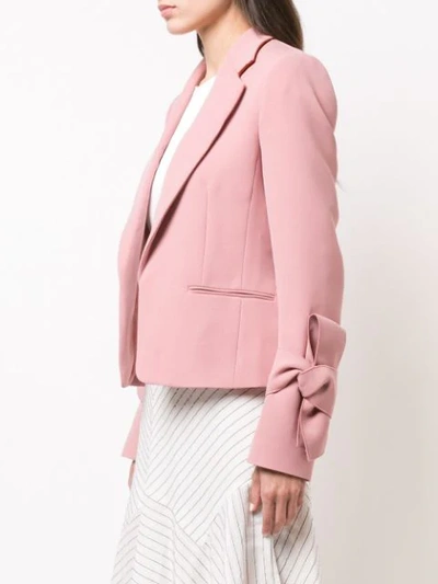 Shop Roksanda Bow Cuff Blazer In Pink