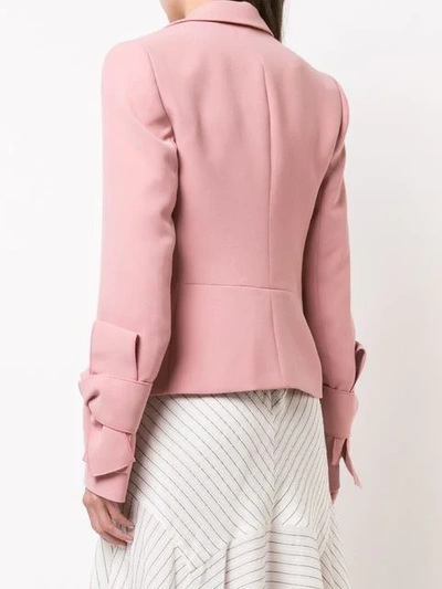 Shop Roksanda Bow Cuff Blazer In Pink