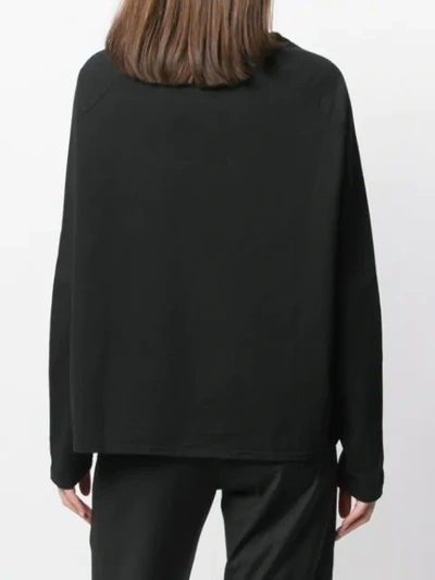 Shop Barena Venezia Asymmetric Hem Boxy-fit Sweatshirt In Black
