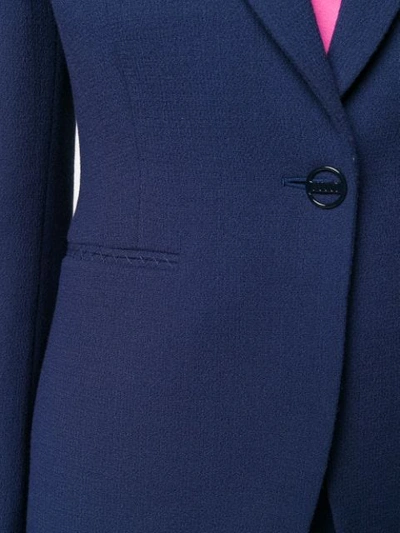Shop Emilio Pucci Single-breasted Blazer In Blue