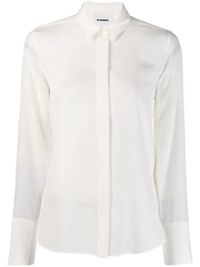 Shop Jil Sander Francesca Button Up Shirt In Neutrals
