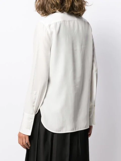 Shop Jil Sander Francesca Button Up Shirt In Neutrals