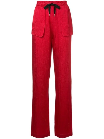 Shop Roland Mouret Patch Pocket Trousers In Red