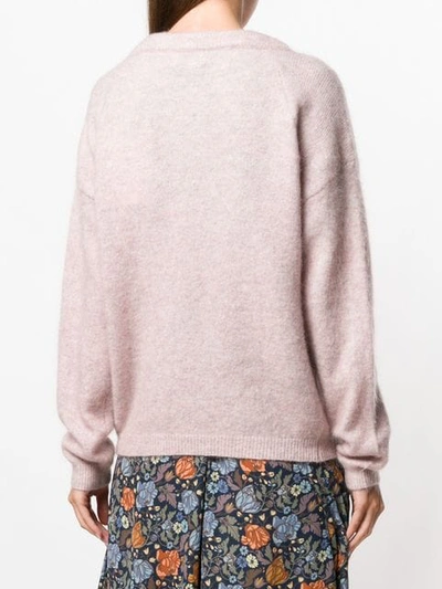 Shop Acne Studios Dramatic Oversized Sweater In Pink