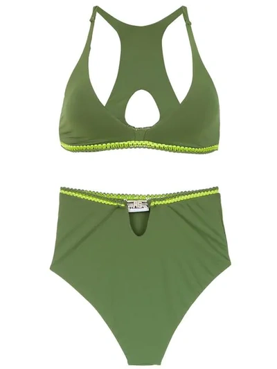 Shop Amir Slama Hot Pants Bikini In Green