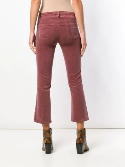 Shop J Brand Cropped Trousers In Red