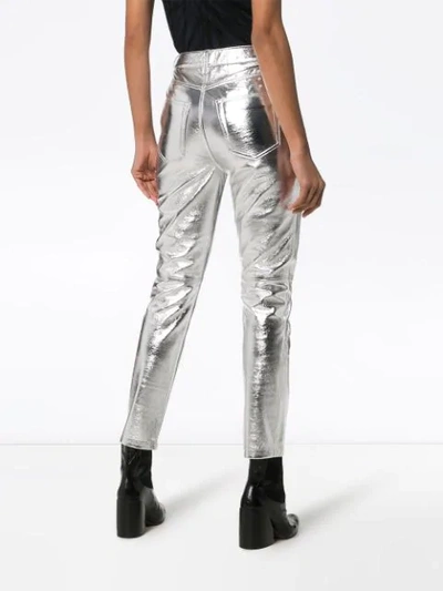 Shop Ksubi Dreams High-waisted Trousers In Metallic