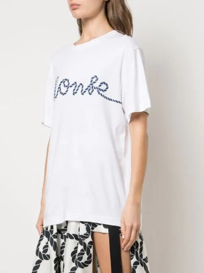 Shop Monse Rope Print T-shirt In White