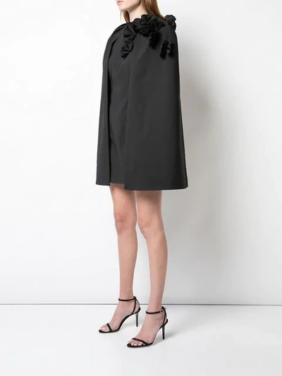 Shop Acler Minikleid Im Cape-stil - Schwarz In Black