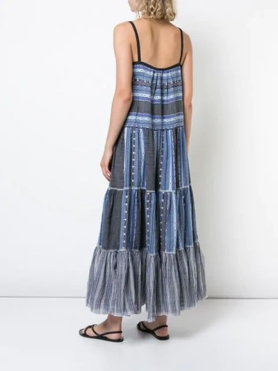 Shop Lemlem Striped Full Dress In Ocean C1