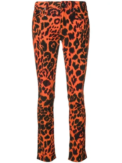 Shop R13 Leopard Print Skinny Jeans In 830l Orange Leopard 