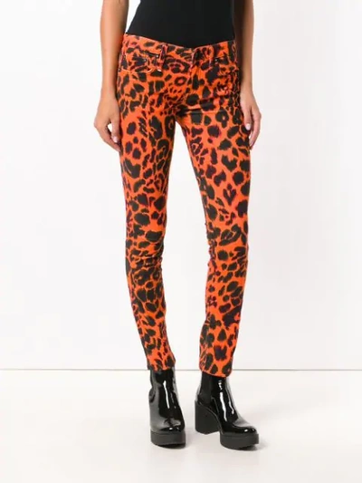 Shop R13 Leopard Print Skinny Jeans In 830l Orange Leopard 