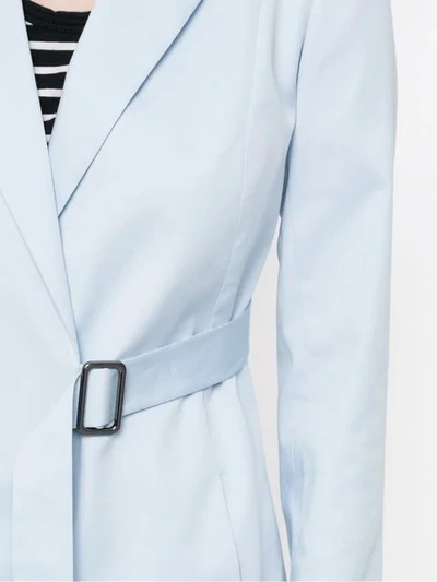 Shop Tufi Duek Belted Blazer In Blue