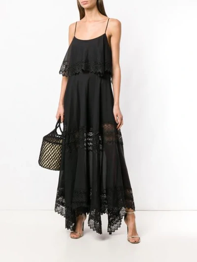 Shop Charo Ruiz Flounce Maxi Dress - Black